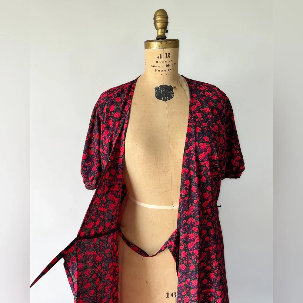 NWT Faithfull The Brand Sumaia Wrap Midi Dress Uma Floral Rayon Size XL US 10 - Picture 9 of 11